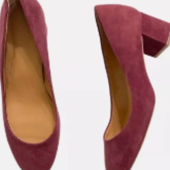 Naturalizer Shoes - Naturalizer marron  genuine suede leather Whitney block heel dress pumps US 9